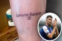 A Town fan has got Cameron Burgess' name tattooed on himself to show his appreciation