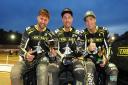 Premiership Pairs round two winners Ipswich. From the left, Danyon Hume, Troy Batchelor and Jason Doyle.
