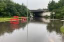 Flooding has closed the Capel St Mary A12 underpass.