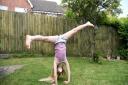 Anaiya Dyer has completed 104 cartwheels in three minutes to raise money for charity.