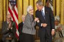 President George W Bush awards the Presidential Medal of Freedom to author Harper Lee in 2007, saying her novel To Kill a Mockingbird �has influenced the character of our country for the better�            Picture: Eric Draper/George W. Bush