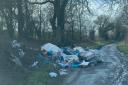 The huge pile of household waste was found in Crowfield