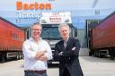 From left, Edward and Charles Downie, owners of Bacton Transport at Woolpit