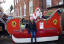 Jessica with Santa at the Stowmarket Christmas Fayre