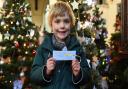 Austin at the Stowmarket Christmas tree festival at St Marys and St Peter's parish church