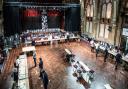 Suffolk County Council and Ipswich Borough Council election count 2021, at the Ipswich Corn Exchange