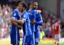 Ipswich players celebrate at Barnsley Picture Pagepix