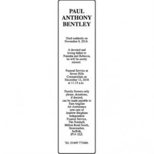PAUL ANTHONY BENTLEY