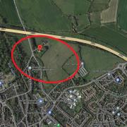 An area of over 32 acres, known as Ashes Farm, on Newton Road, which is subject to plans for 300 homes.
