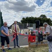 Dr Dan Poulter officially unveiled the multi-use games area on Friday 15 July