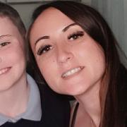 Lyndsay Terry and her son Bradley, who suffers from autism and severe anxiety.