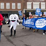 Bury St Edmunds protest march in October, 2021