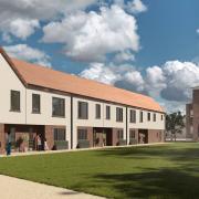 A CGI rendering of the homes planned on the former Mid Suffolk District Council offices in Needham Market, now delayed to summer 2020. Picture: MID SUFFOLK DISTRICT COUNCIL