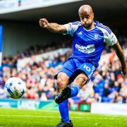 David McGoldrick in action for Town. Picture: STEVE WALLER