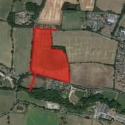 Land off Union Road on the edge of Stowmarket and Onehouse where 146 homes have been granted planning permission. Picture: GOOGLE MAPS