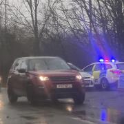 Police have closed the westbound carriageway of the A14 as a tree is falling in the road