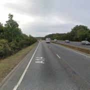 Two broken down vehicles are causing delays on the A14