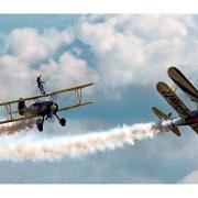 Wingalkers take to the skies over Clacton during the annual air show in 2004
