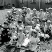 St Philip's Playgroup held a teddy bears' picnic at Felixstowe in July 1985
