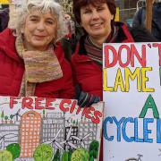 Members of Extinction Rebellion, joined by a Samba band, marched from Ipswich Cornhill to protest against the number of deaths caused by air pollution each year. Picture: ARCHANT