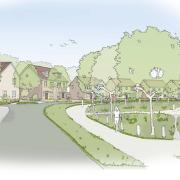 A visualisation of Crest Nicholson and J W Diaper and Sons plans for 258 homes in Stowmarket.