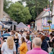 People enjoying Stowmarket Food and Drink Festival last year