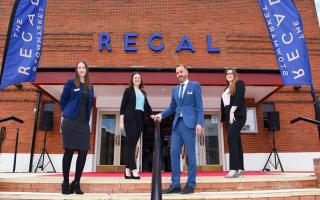 The Regal has been shortlisted for Screen International\'s Cinema of the Year Award 2022 (24 screens or less). (Left to right: Billie King, Bethany Couch, David Marsh, Lauren Bunce).