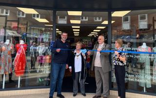 The mayor of Stowmarket opened the town's latest charity shop